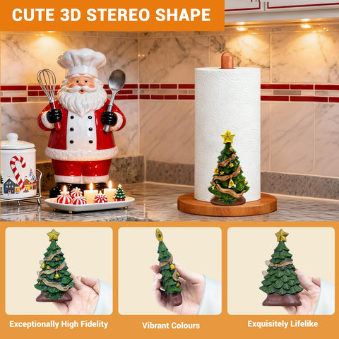 GAJ natural wooden paper towel holder fits any kitchen style.