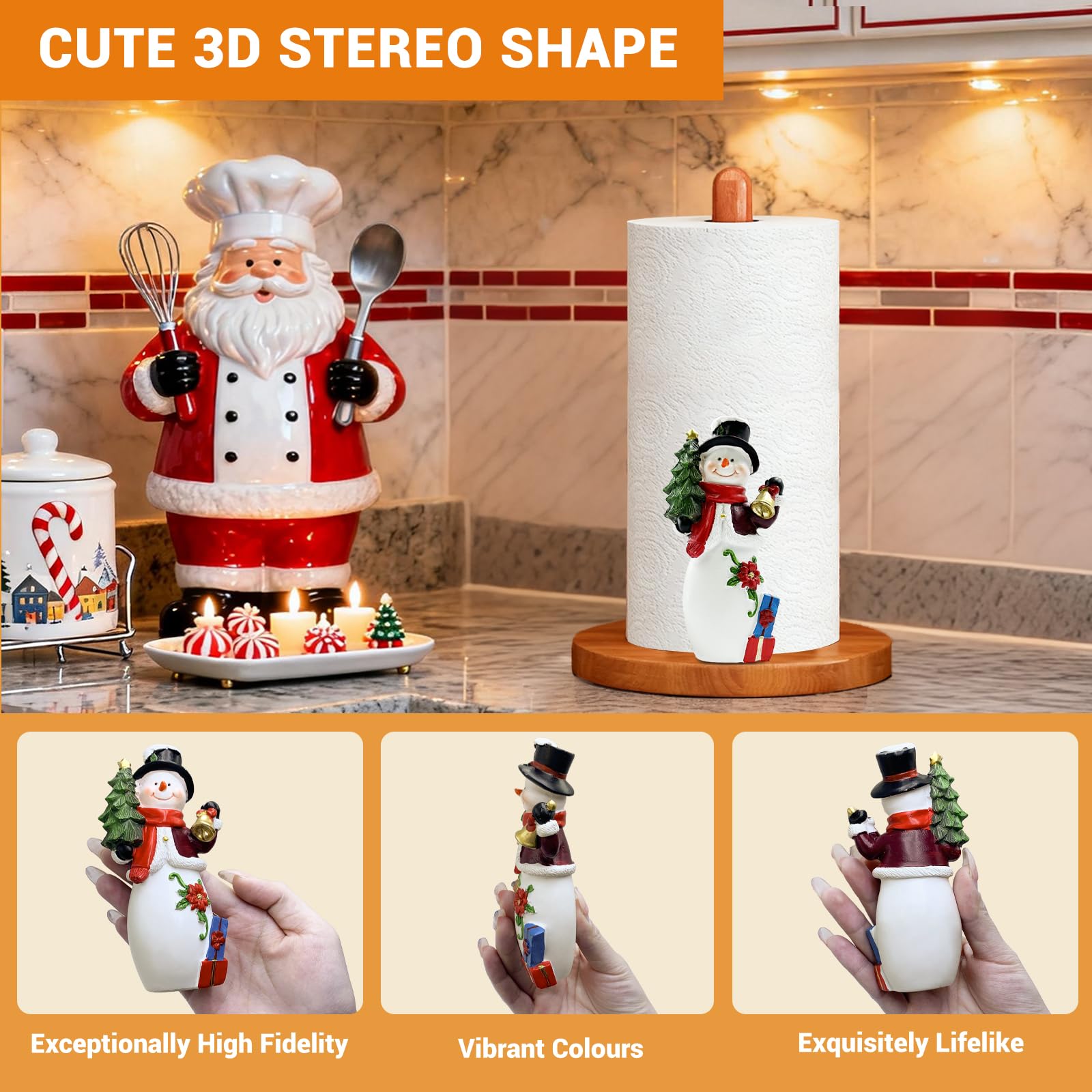 GAJ resin snowman detail adds tactile charm to decor