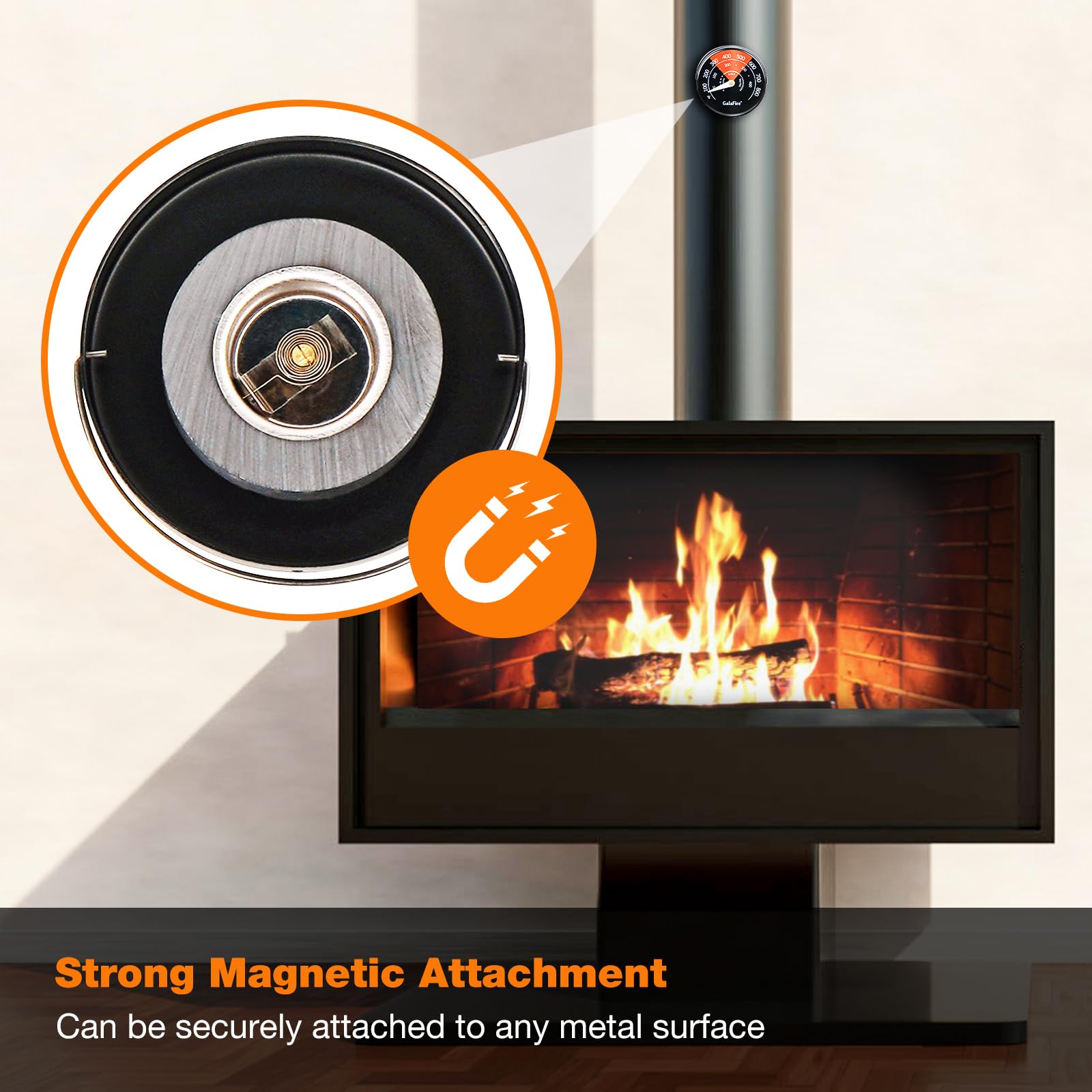 GALAFIRE thermometer range from 100 to 800°F for versatile monitoring.