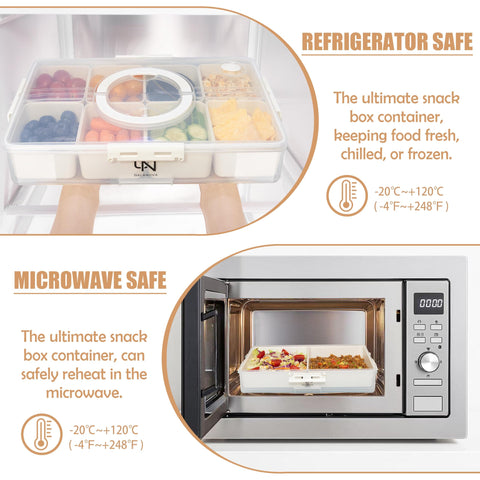Galanova Snackle Box BPA-free material for safe meal storage.