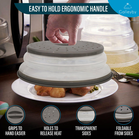 Galleyby dishwasher-safe microwave cover cleans easily after heating