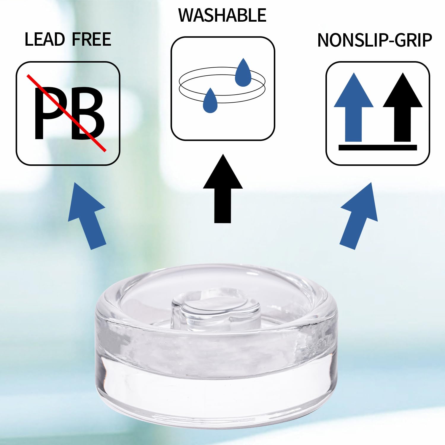 Galssmagic 64oz jar close-up showing crystal-clear glass for monitoring