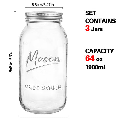 Airtight lid and band closure by Galssmagic for freshness.