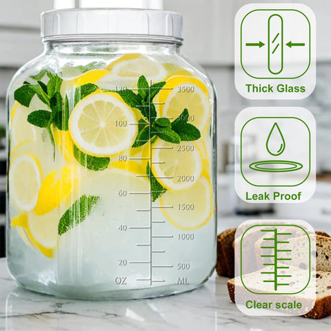 Galssmagic clear pantry storage jar keeps contents visible for quick inventory.