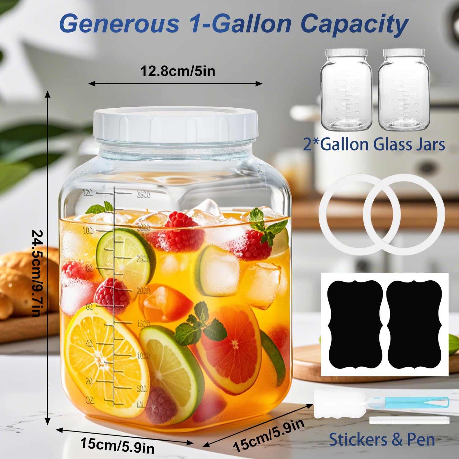 Galssmagic wide-mouth jar enables easy filling and cleaning for bulk storage.