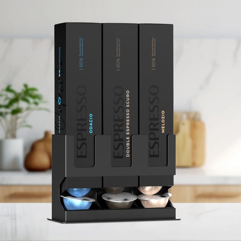 GALVANOX dispenses three flavor options from Vertuo boxes for variety