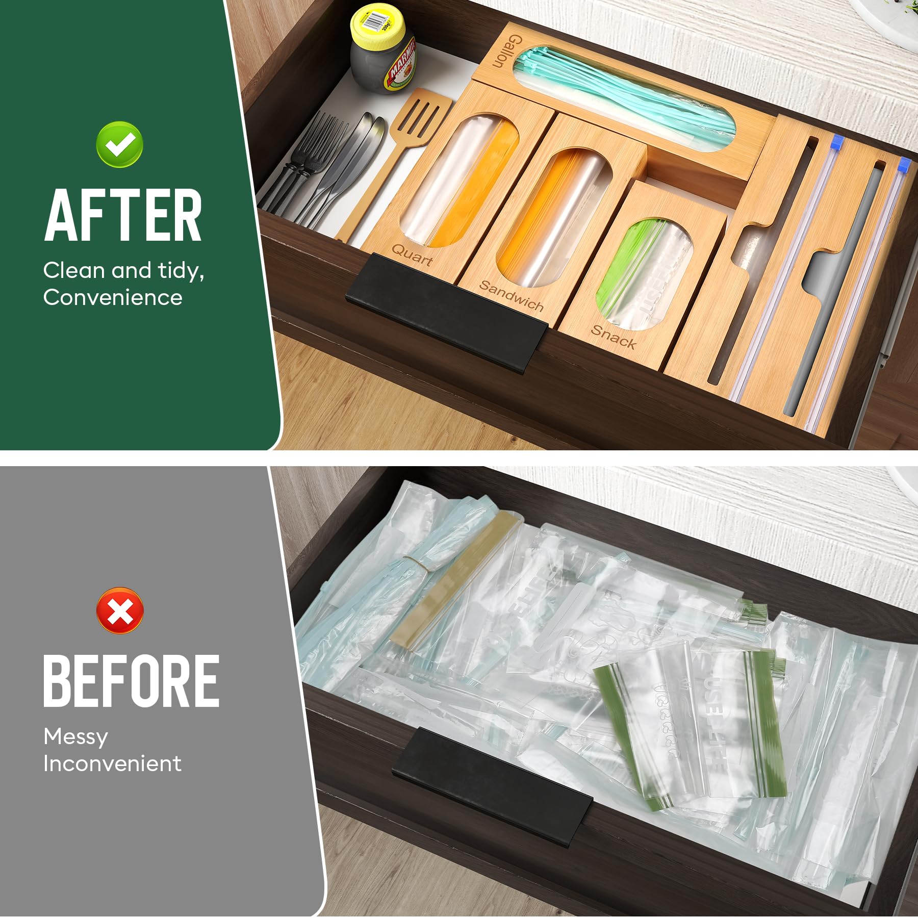 Gamtik adjustable drawer organization fits multiple drawer sizes and layouts.
