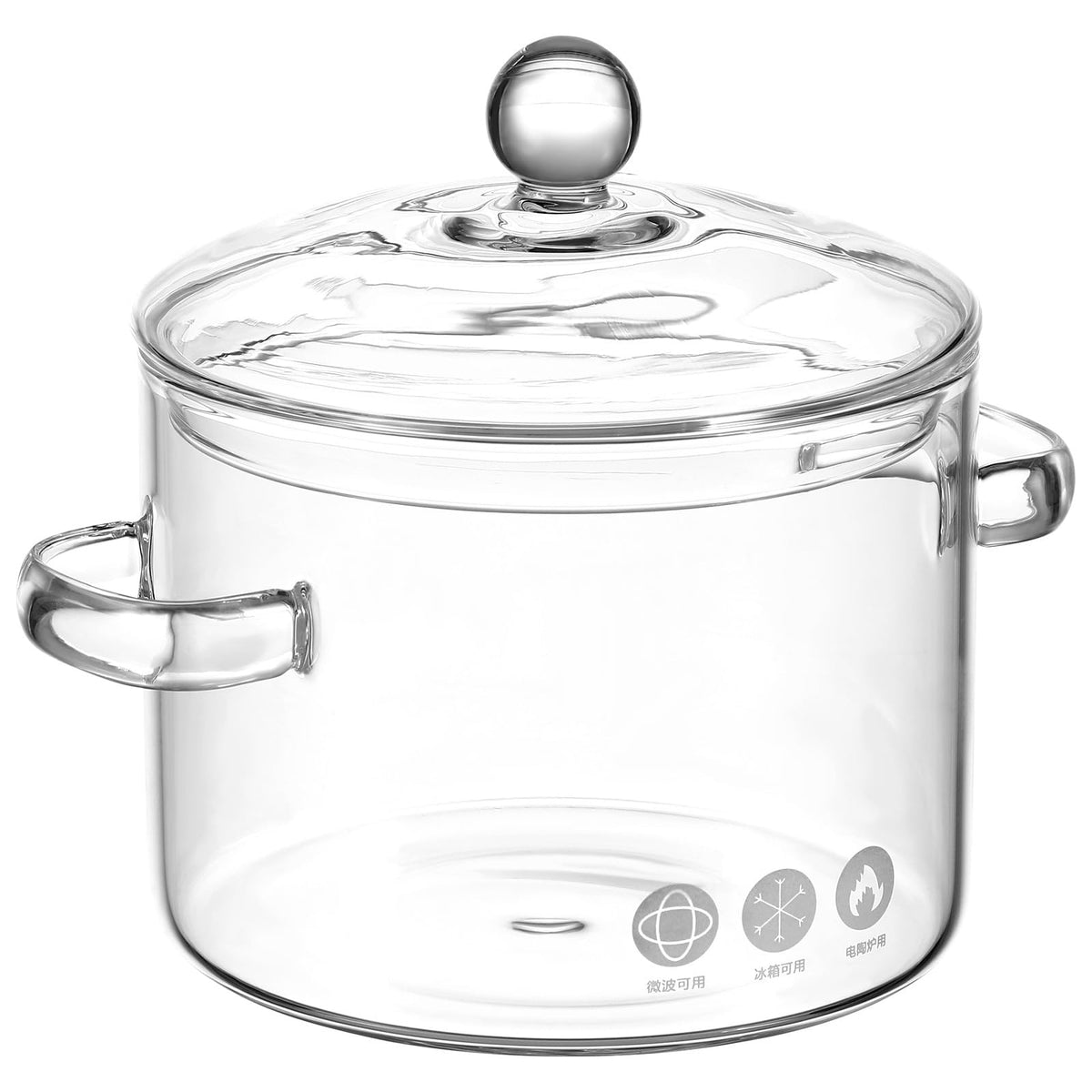 GANAZONO stew pot with lid offers clear glass for easy monitoring during simmering