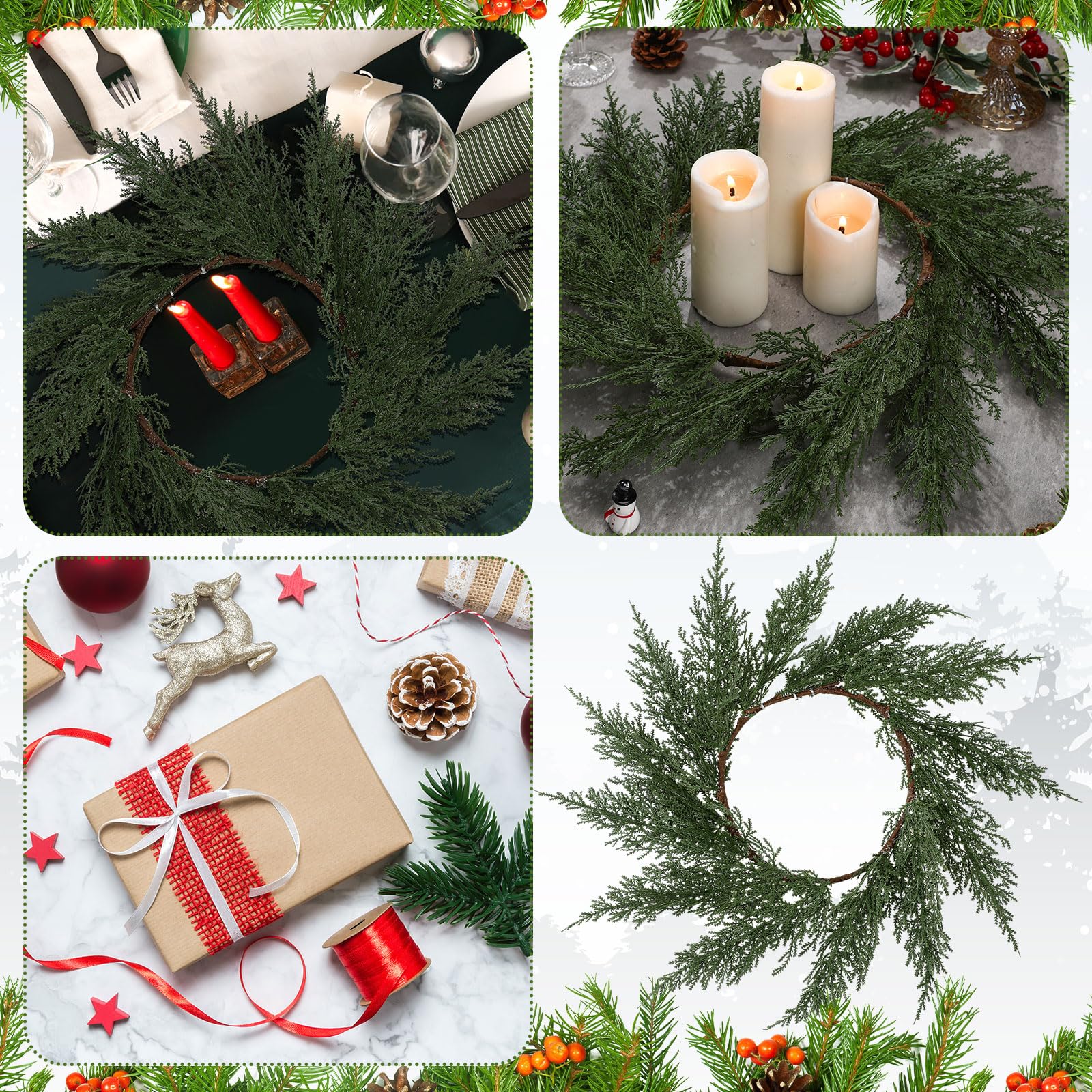 Gandeer placemats outer diameter 40cm framing dishes with elegant space.