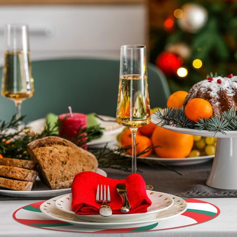 Gandeer holiday dining mat provides quick cleanup after seasonal meals