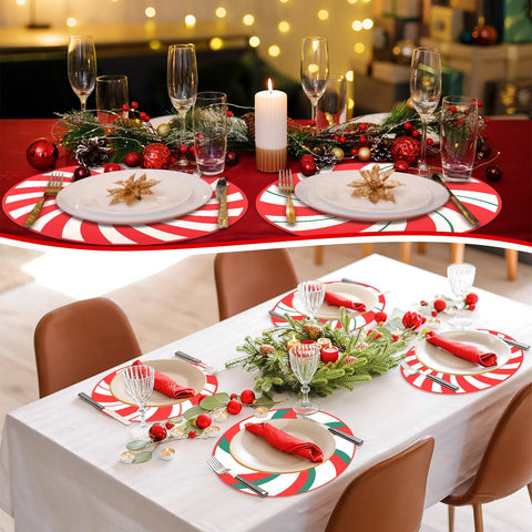 Gandeer round peppermint table mat suitable under food trays or as art
