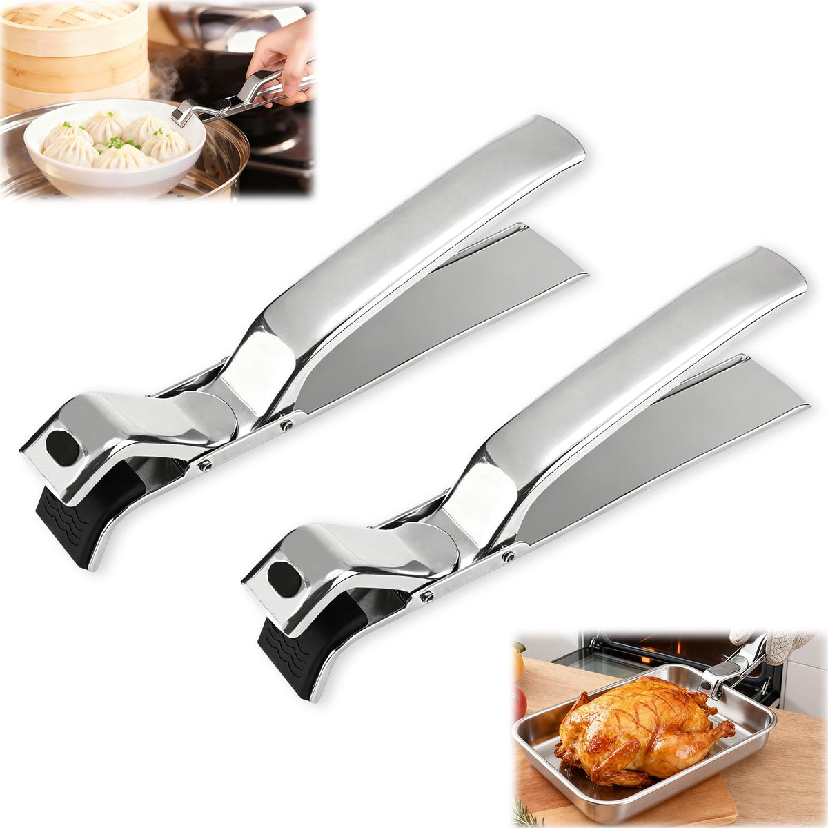 GandRmim hot plate gripper front view for safe, effortless removal of hot bowls