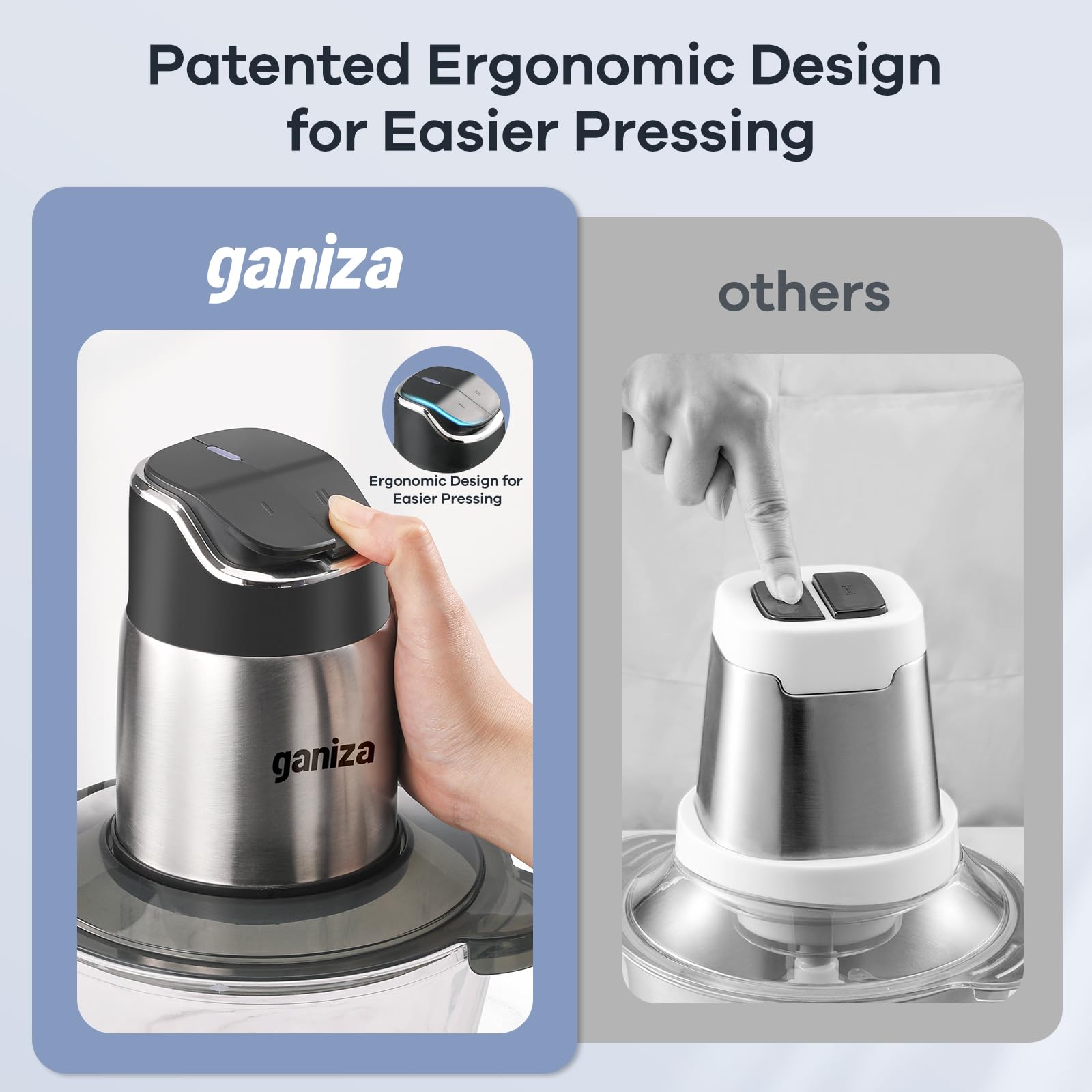 Ganiza 8-cup glass bowl offers clear prep visibility