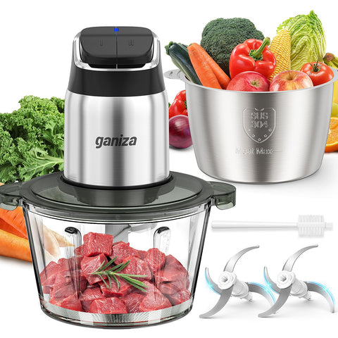 Ganiza food processor with ergonomic-button-design for smooth, fatigue-free operation