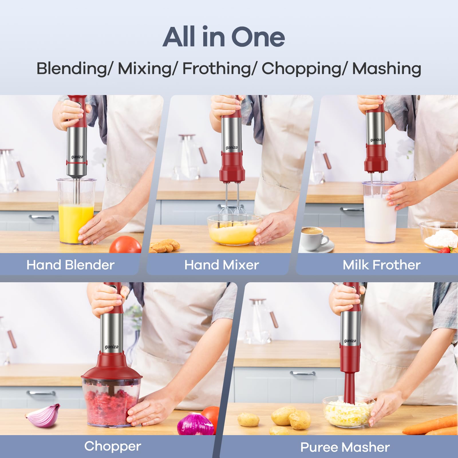 Ganiza 600ml chopper for fast prep