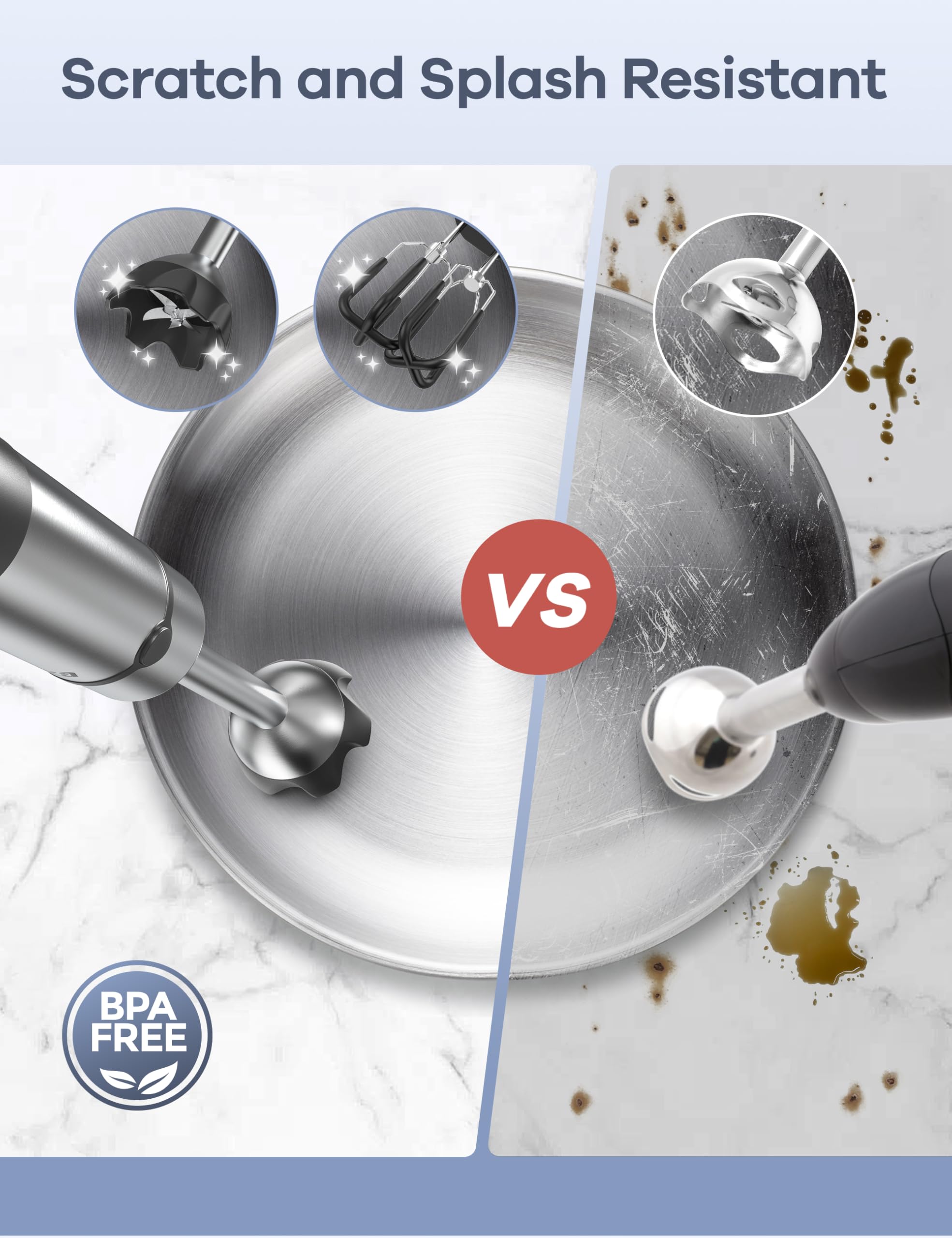 Ganiza dual whisk system speeds up whipping egg whites