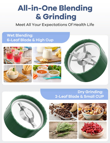 Ganiza 6-blade cross blades for thorough blending of tough ingredients.