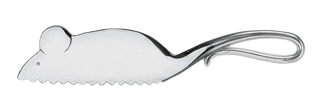 Ganz It's a Mouse cheese knife zinc tail-handle for elegant cheese service