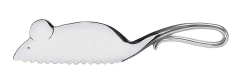 Ganz It's a Mouse cheese knife zinc tail-handle for elegant cheese service