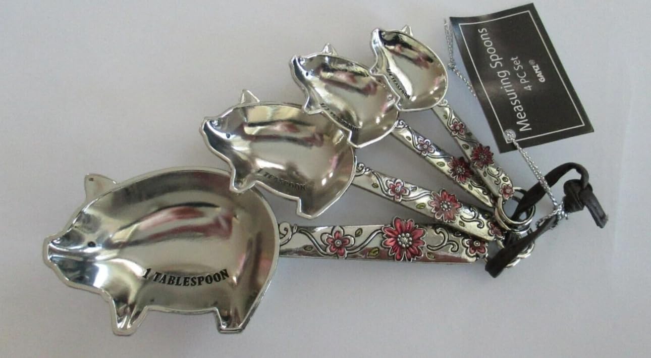 Ganz 1tbsp spoon with pig motif for generous recipe portions