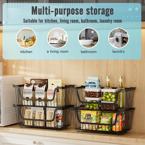 GAOKASE kitchen organizer on countertop for snacks and dry goods