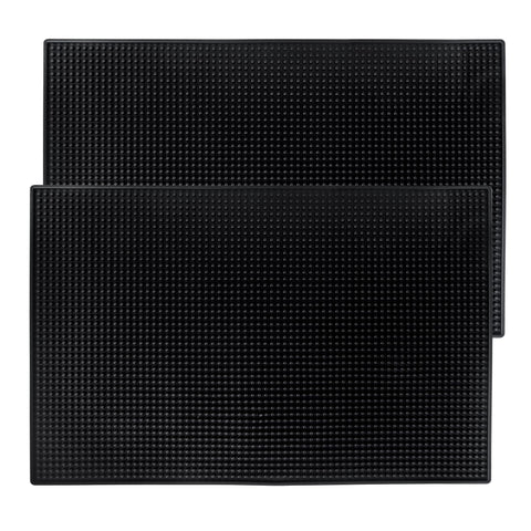 Garandad bar mat 18x12 black duo pack, quick-drying and durable.