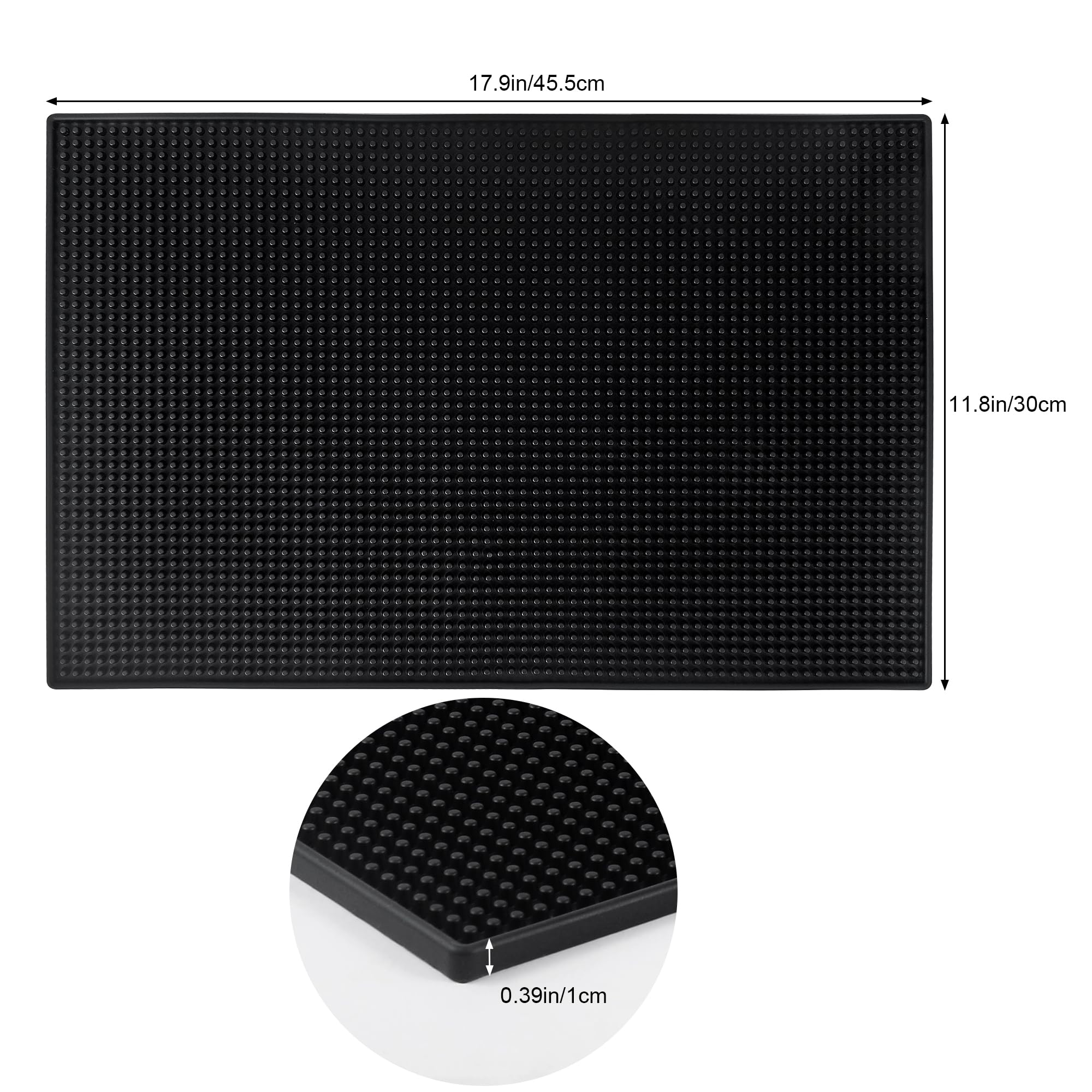 Garandad bar mat close-up reveals bristle surface for faster drying.