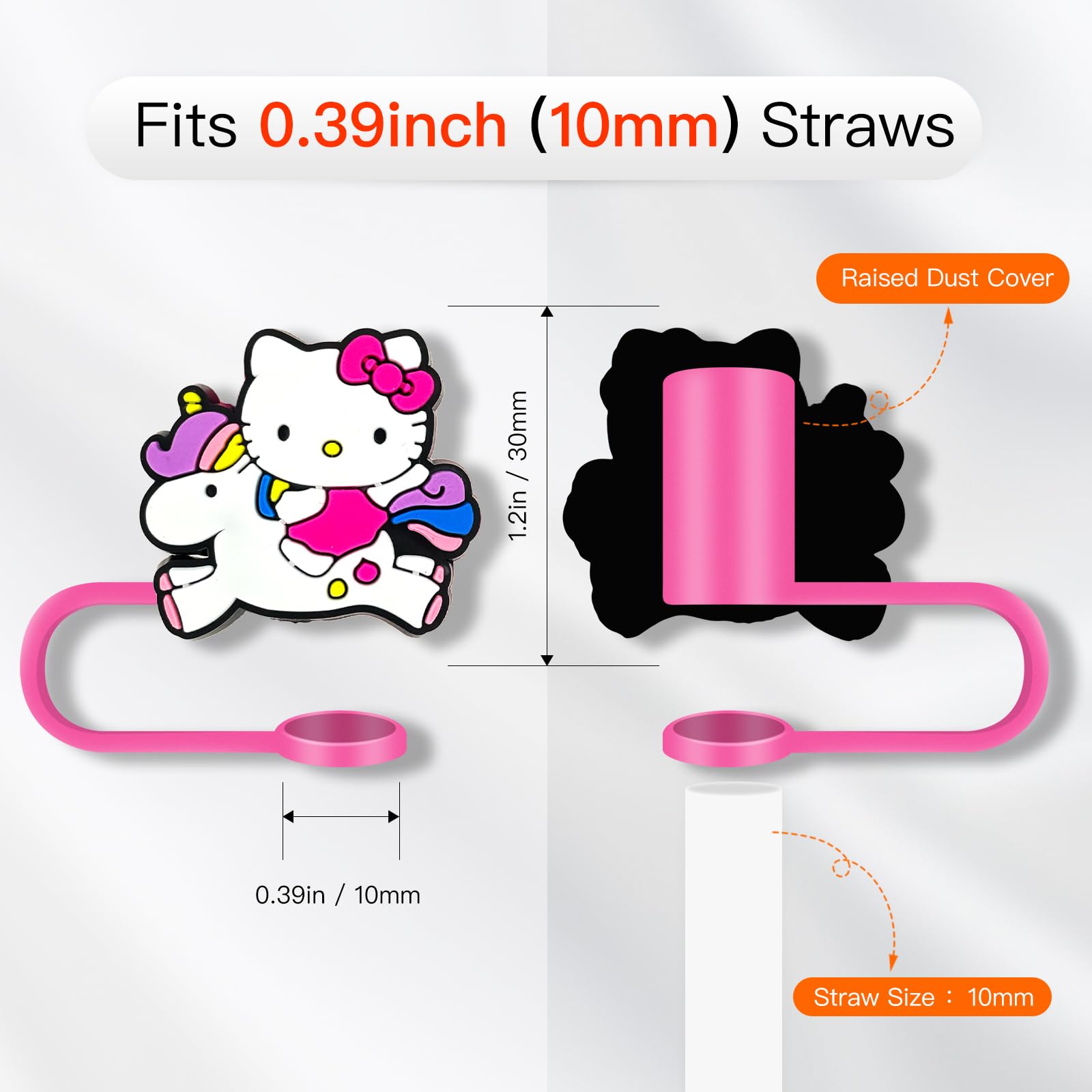Garetheora cartoon straw toppers variety adds playful designs to sipping moments