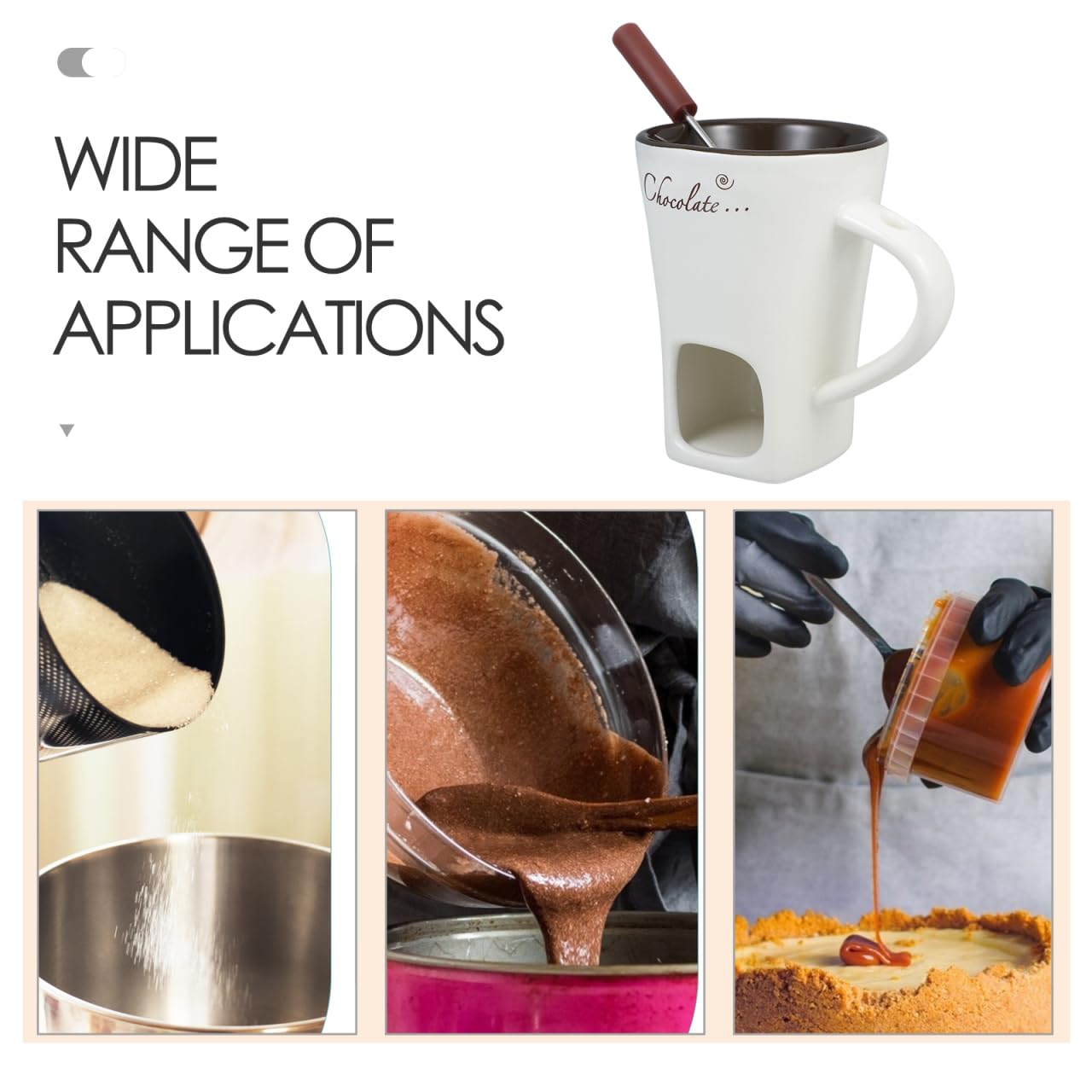 Garneck durable ceramic fondue mugs withstand frequent use