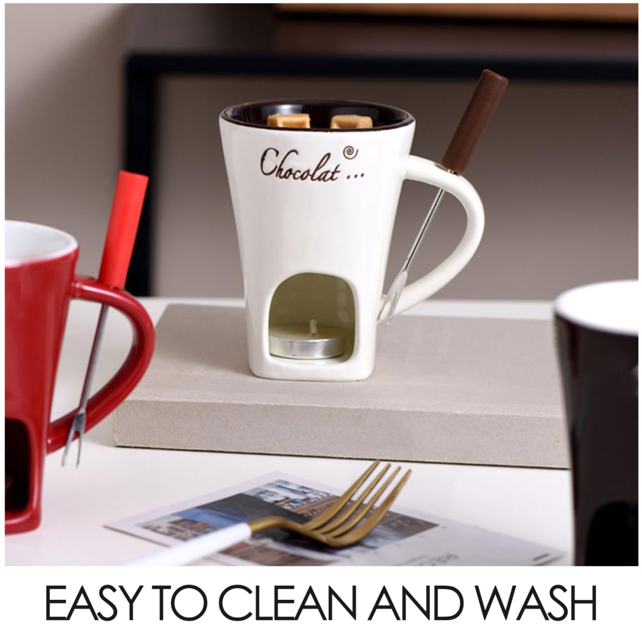 Garneck hot chocolate fondue mugs ideal for cozy evenings