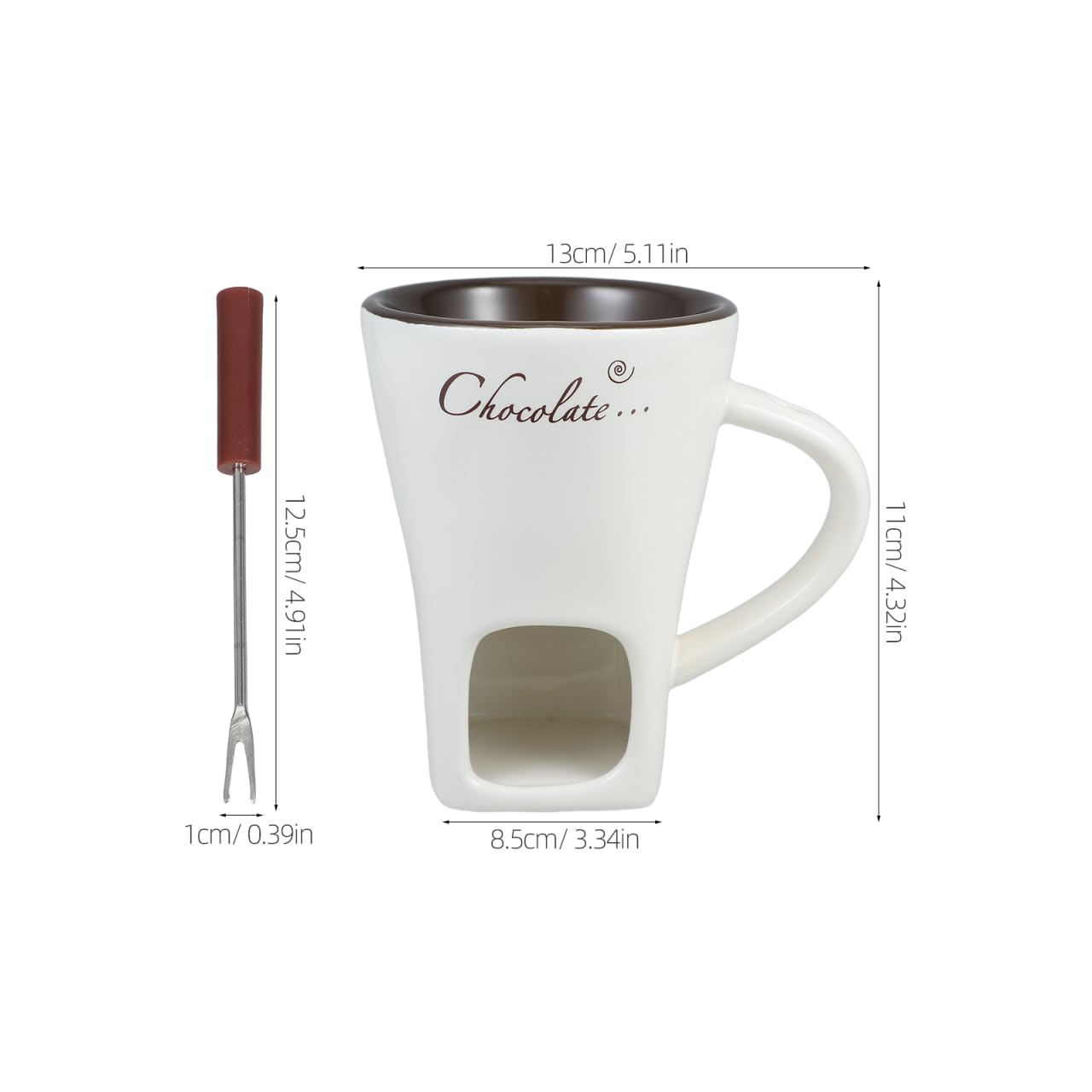 Garneck multifunction fondue pot melt cups for chocolate and cheese