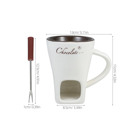 Garneck multifunction fondue pot melt cups for chocolate and cheese
