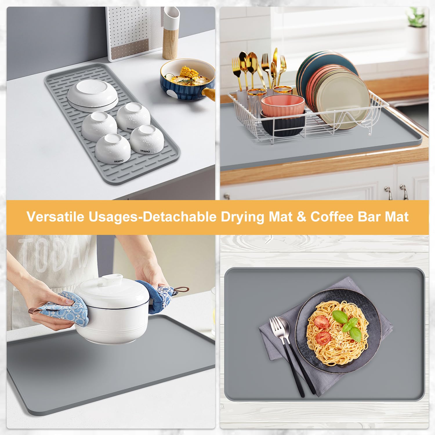 Garolue easy-clean mat that wipes or rinses quickly