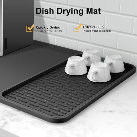 Garolue silicone coffee mat heat-resistant surface protects countertops from heat.