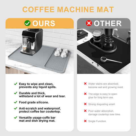 Garolue noise-reducing under-coffee-maker mat dampens vibrations
