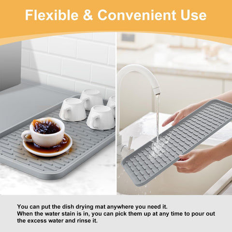 Garolue raised-edge spill protection keeps countertops clean