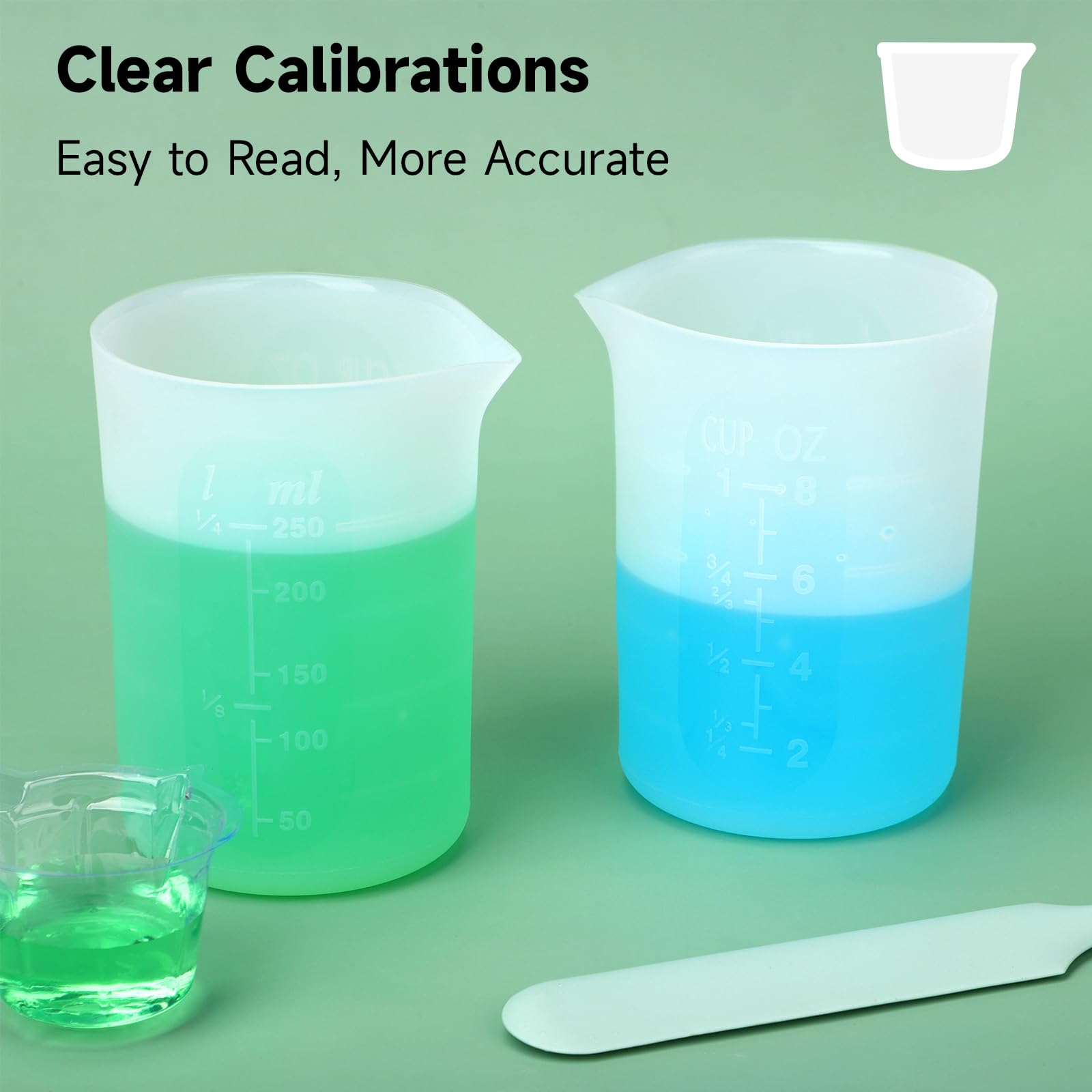 Gartful cups showing clear OZ/ML scales for quick, accurate measurement
