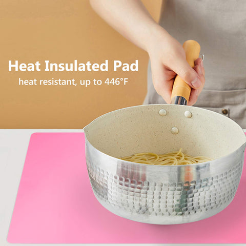 Gartful easy-clean silicone mat wipes clean after spills.