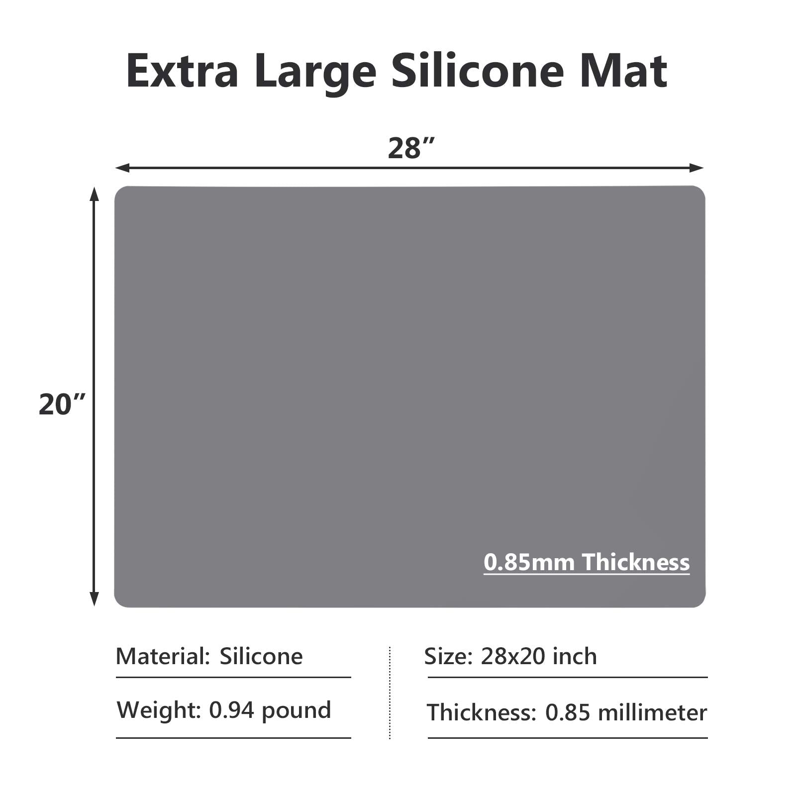 Gartful silicone mat with non-slip bottom stays in place on any counter