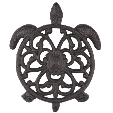 GASARÉ cast iron trivet sea turtle design protects surfaces from heat.