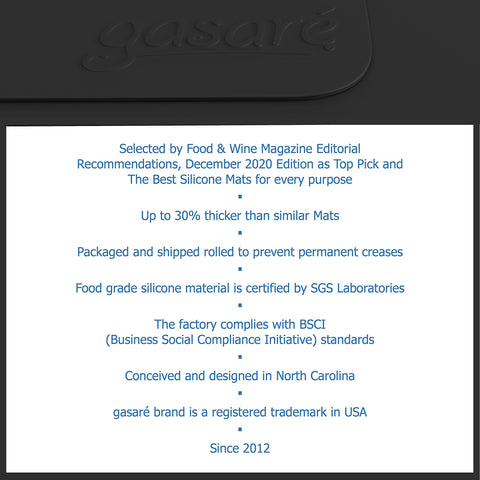 Gasaré mats measure 25 by 17 inches and are 1.4 mm thick