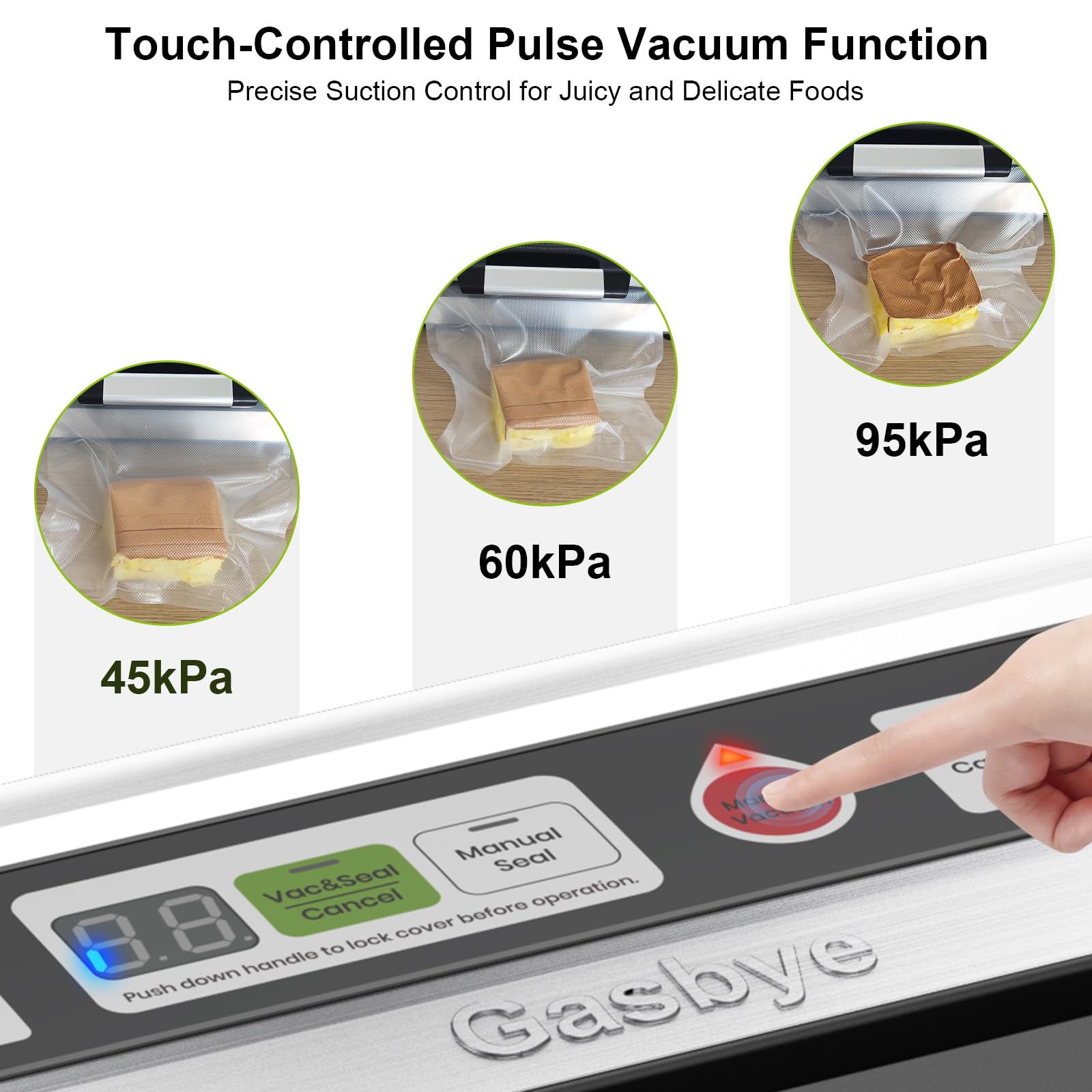 Gasbye VS5166 removable drip tray shown for easy cleaning and hygiene.