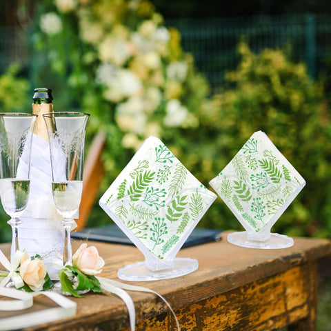 Gasgimos napkin holder on a dining table setup for everyday meals