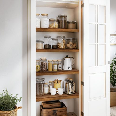 Gashell transforms cluttered shelves into a clean, organized display.