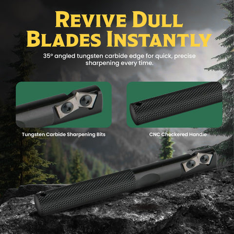 Gatco Edgemate tungsten carbide surface delivers fast edge restoration for blades.