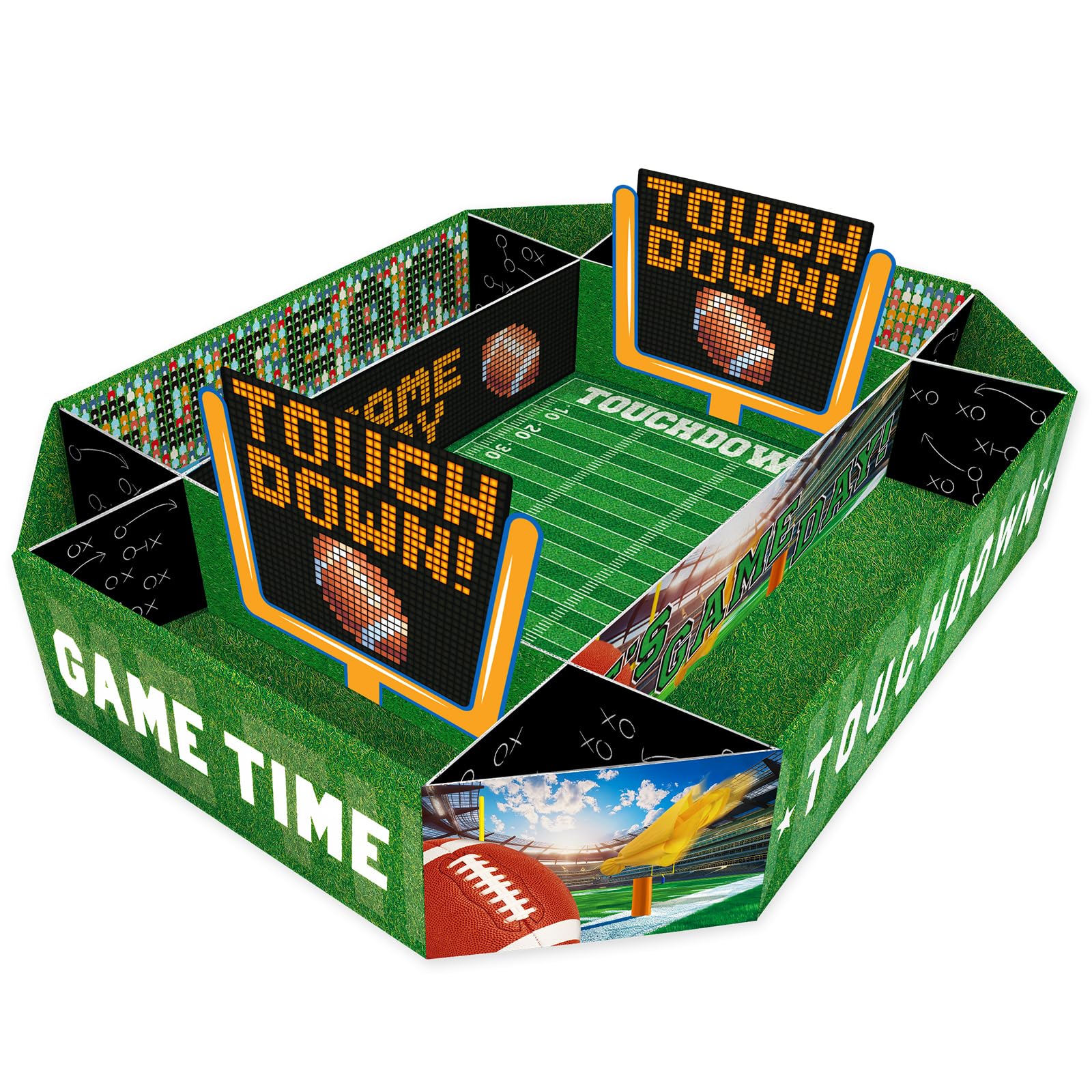 Gatherfun football serving tray top view ready for game day display and snacks.