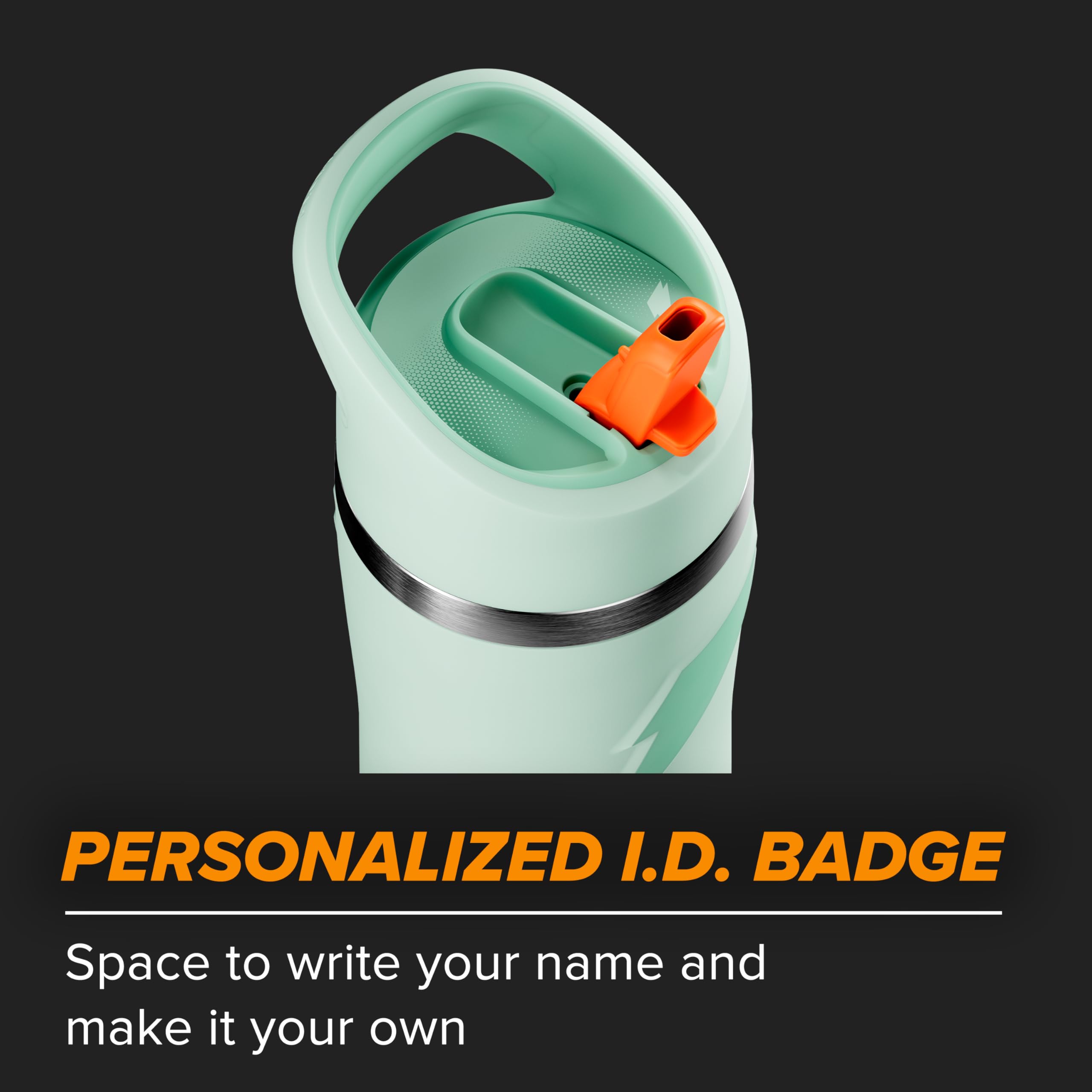 Gatorade Overtime features a personalized ID badge for name labeling