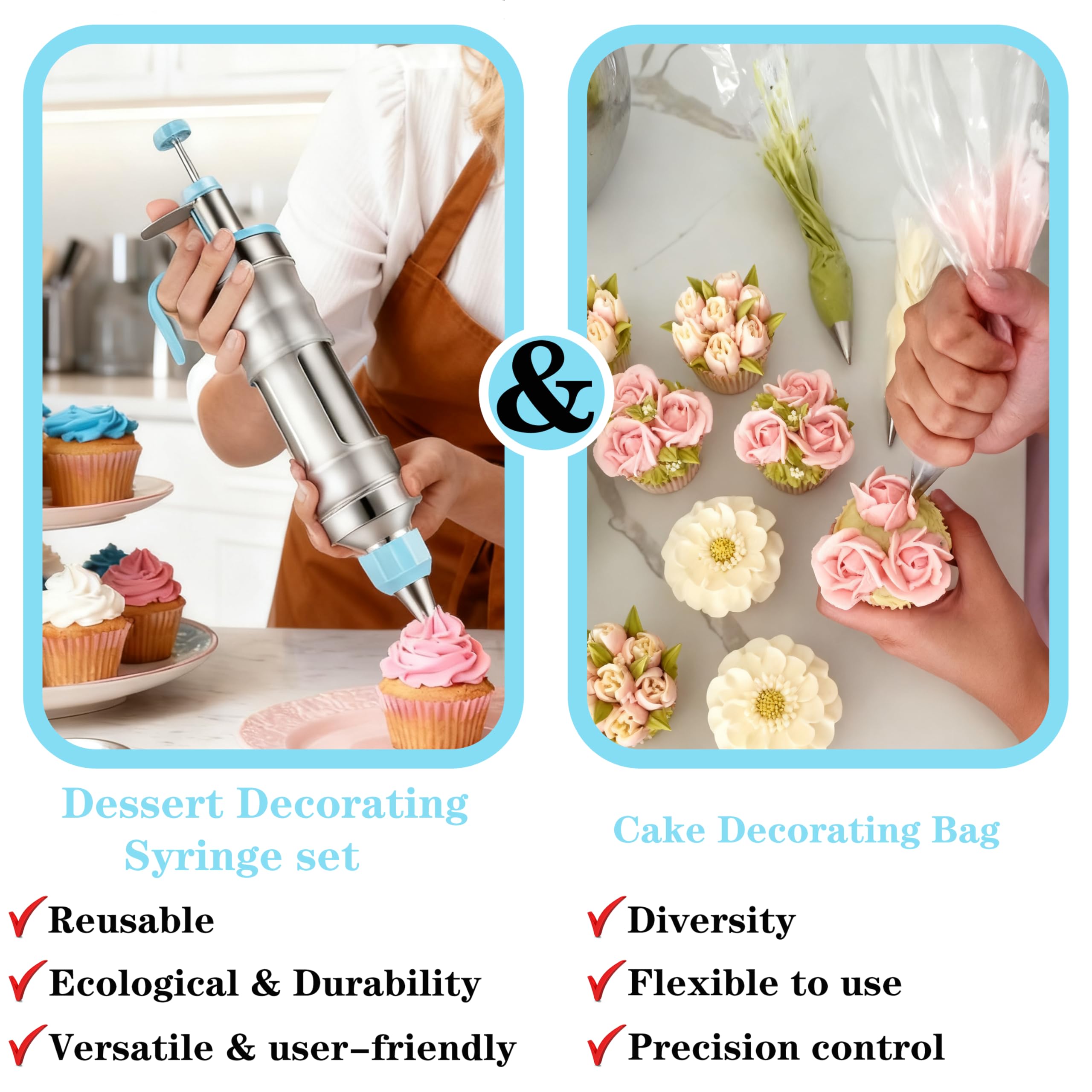 Gawren-H&E 12 inch piping bags provide clean, reusable piping for smooth frosting