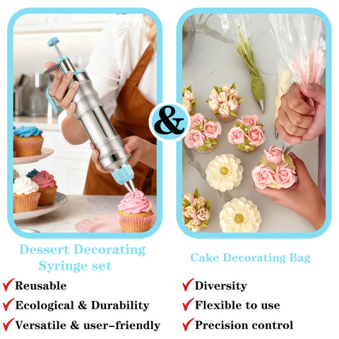 Gawren-H&E 12 inch piping bags provide clean, reusable piping for smooth frosting