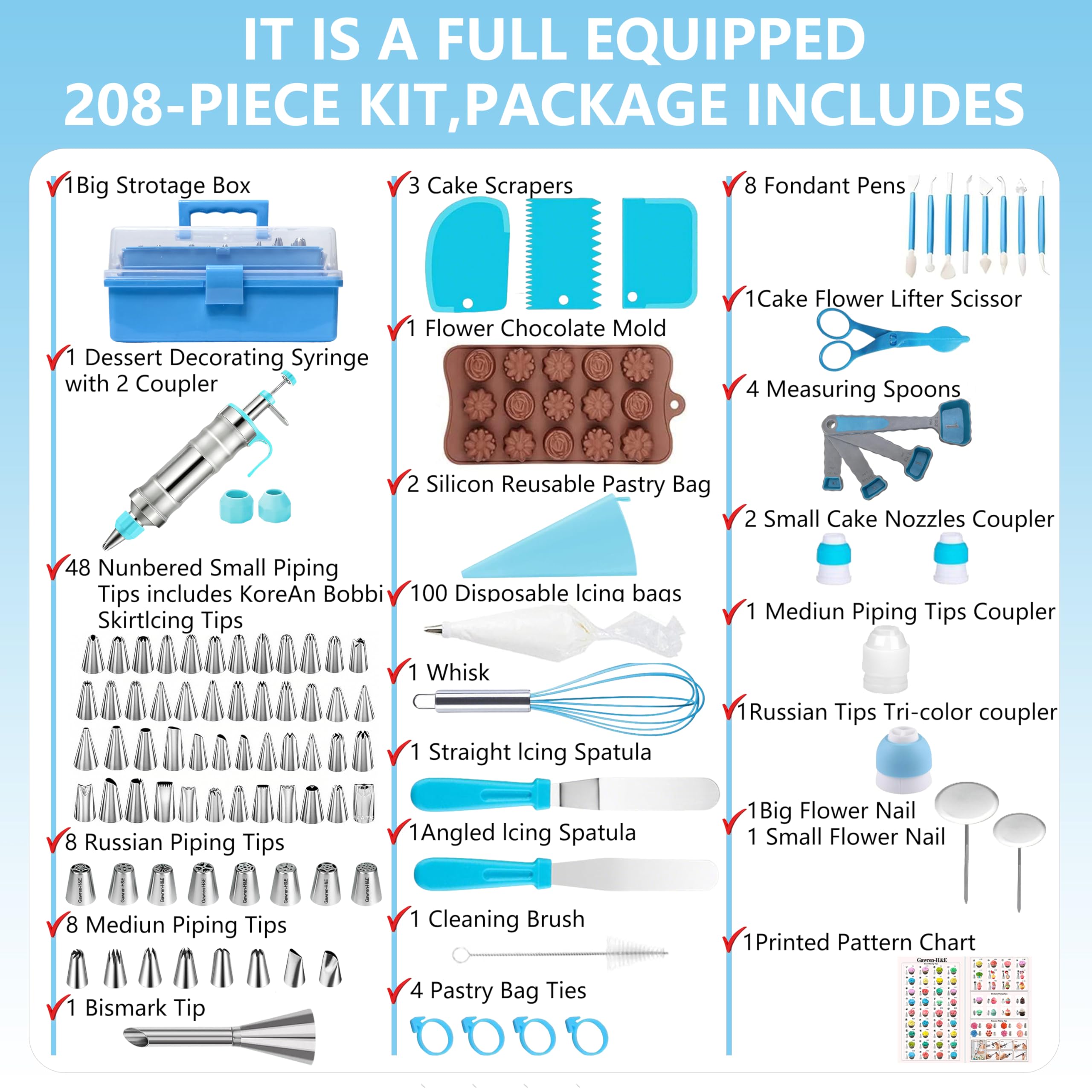 Gawren-H&E dessert decorating syringe enables precise icing on cakes and cupcakes